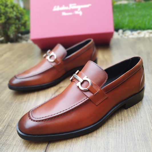 Mocassim ITALY DESING SF Caramelo em Couro