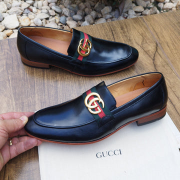 Mocassim Gucci GG Preto